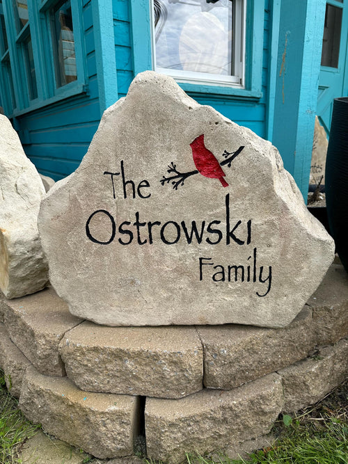 Extra Large Personalized Address Stone, Garden Stone, Memorial Marker