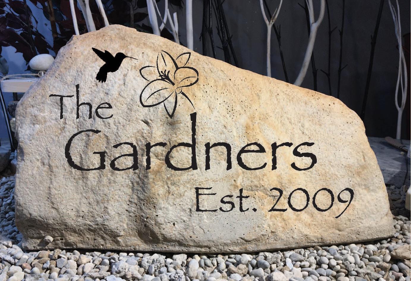Personalized Address Stone With Family Name