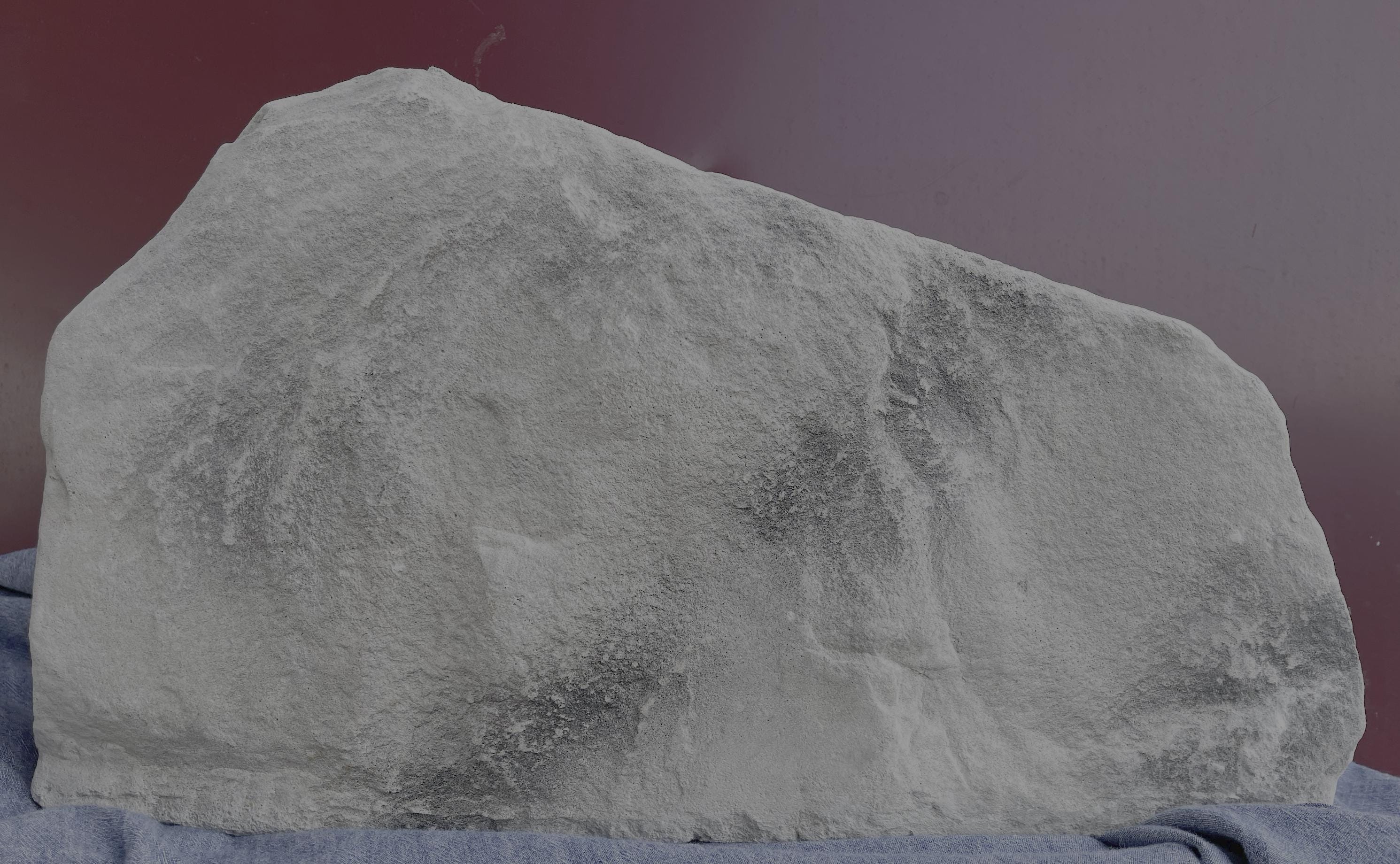 Natural grey stone color — hand-painted finish means every stone will have unique variations.