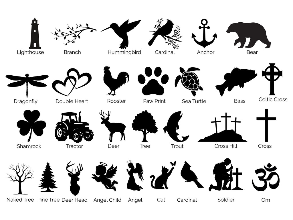 Graphic inspiration — these are just a few popular ideas. Custom graphics and themes are always welcome.