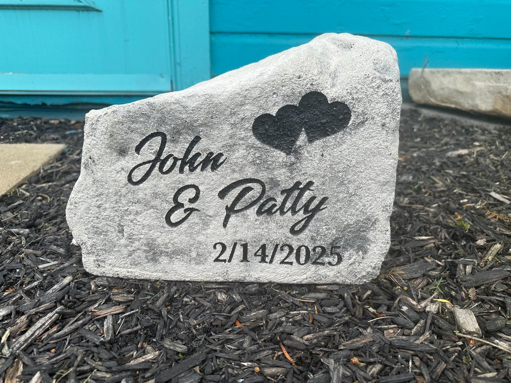 Personalized Memorial Stone – Custom Engraved Remembrance Garden Rock – In Loving Memory Grave Marker – Sympathy Bereavement Gift