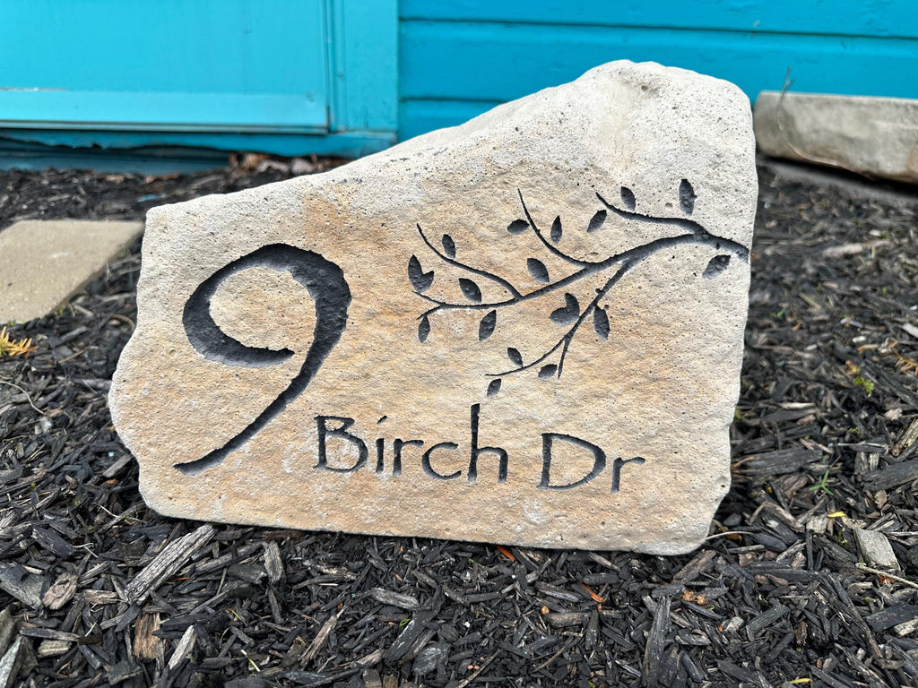 Medium Size Custom Landscape Rock | Personalized Garden Stone | Custom Address Rock | Memorial Marker | Wedding Gift | Housewarming