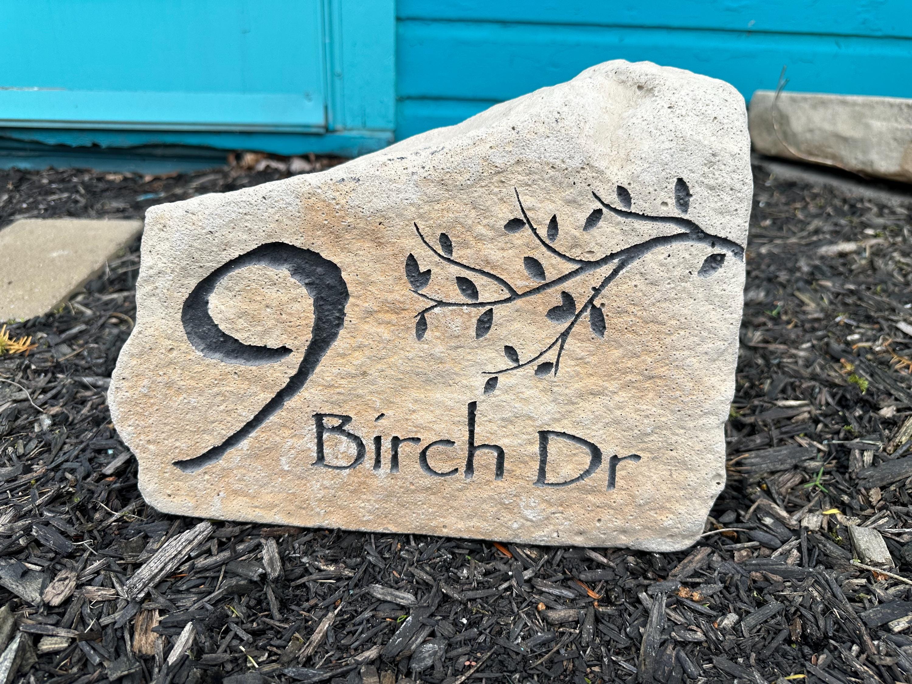 Medium Size Custom Landscape Rock | Personalized Garden Stone | Custom Address Rock | Memorial Marker | Wedding Gift | Housewarming
