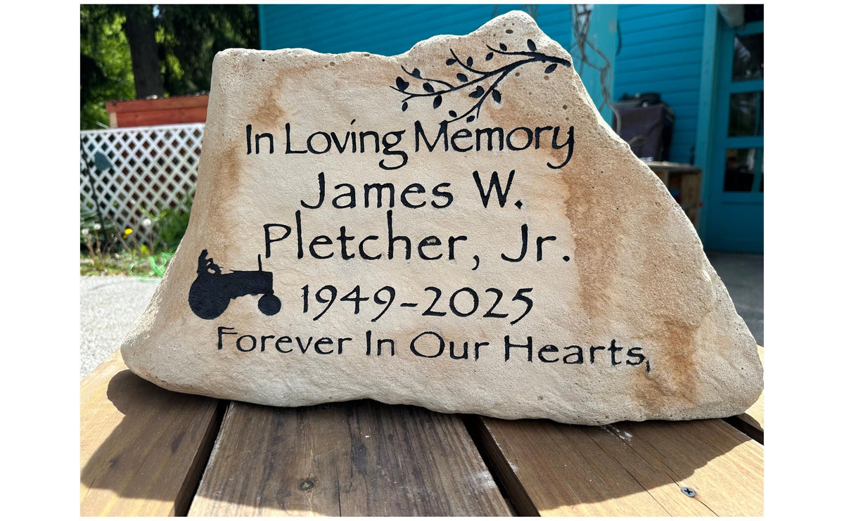 Large Personalized Garden Stone | Custom Address Rock | Memorial Marker | Wedding Gift | Housewarming