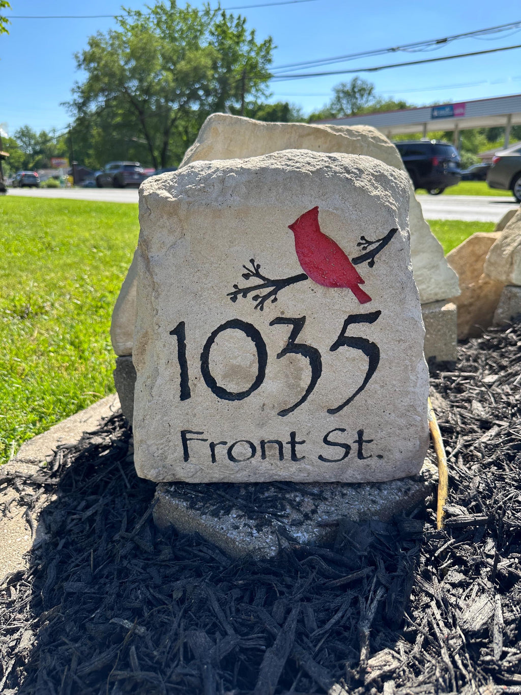Custom Engraved Address Rock | Memorial | Family Established Stone | Wedding Gift | Housewarming | Grandparent Rock | Garden Marker