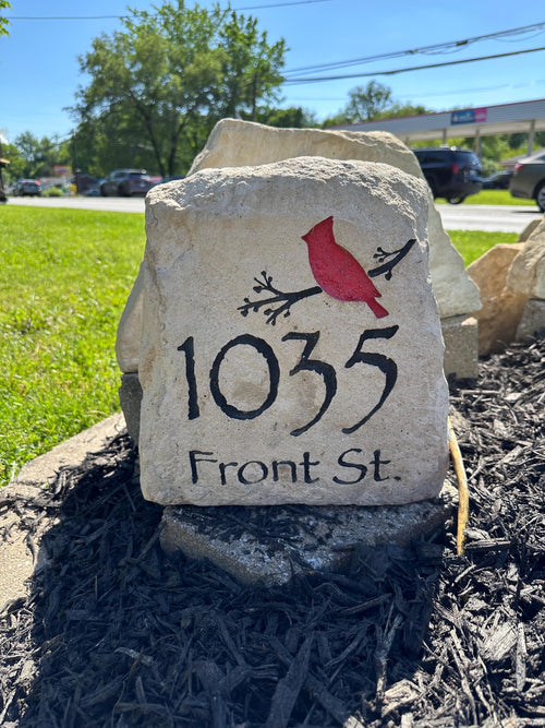 Custom Engraved Address Rock | Memorial | Family Established Stone | Wedding Gift | Housewarming | Grandparent Rock | Garden Marker