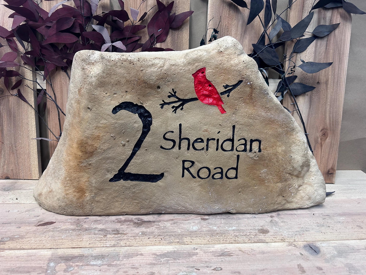 Large Personalized Garden Stone | Custom Address Rock | Memorial Marker | Wedding Gift | Housewarming