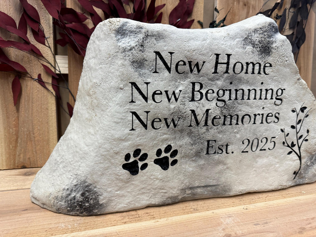 Personalized Address Stone | Custom House Number Rock | Outdoor Address Sign