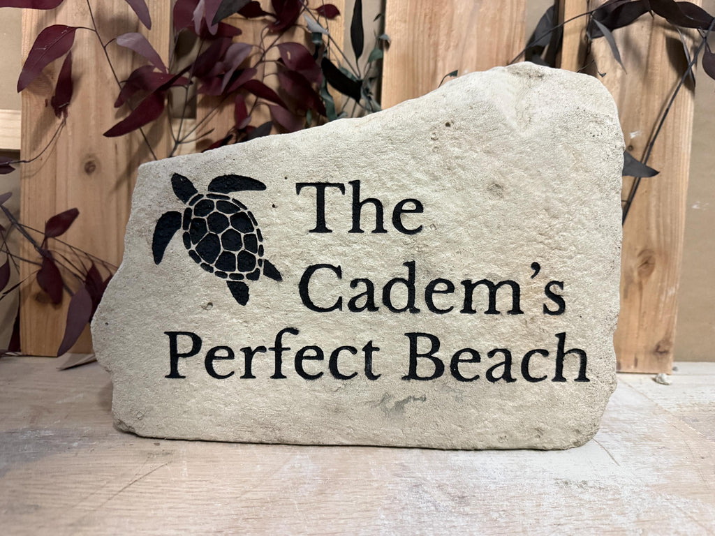 Medium Size Custom Landscape Rock | Personalized Garden Stone | Custom Address Rock | Memorial Marker | Wedding Gift | Housewarming