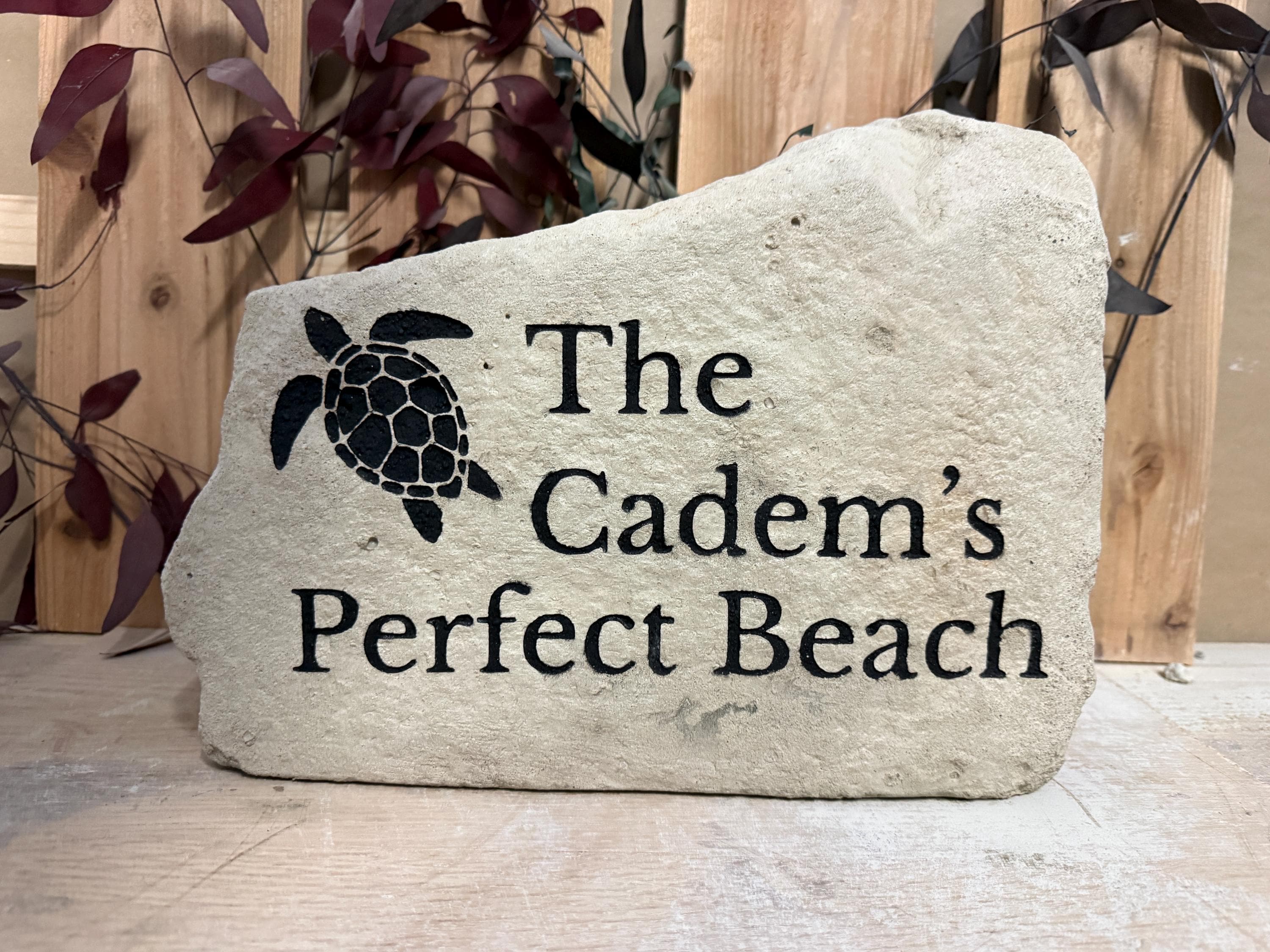 Medium Size Custom Landscape Rock | Personalized Garden Stone | Custom Address Rock | Memorial Marker | Wedding Gift | Housewarming