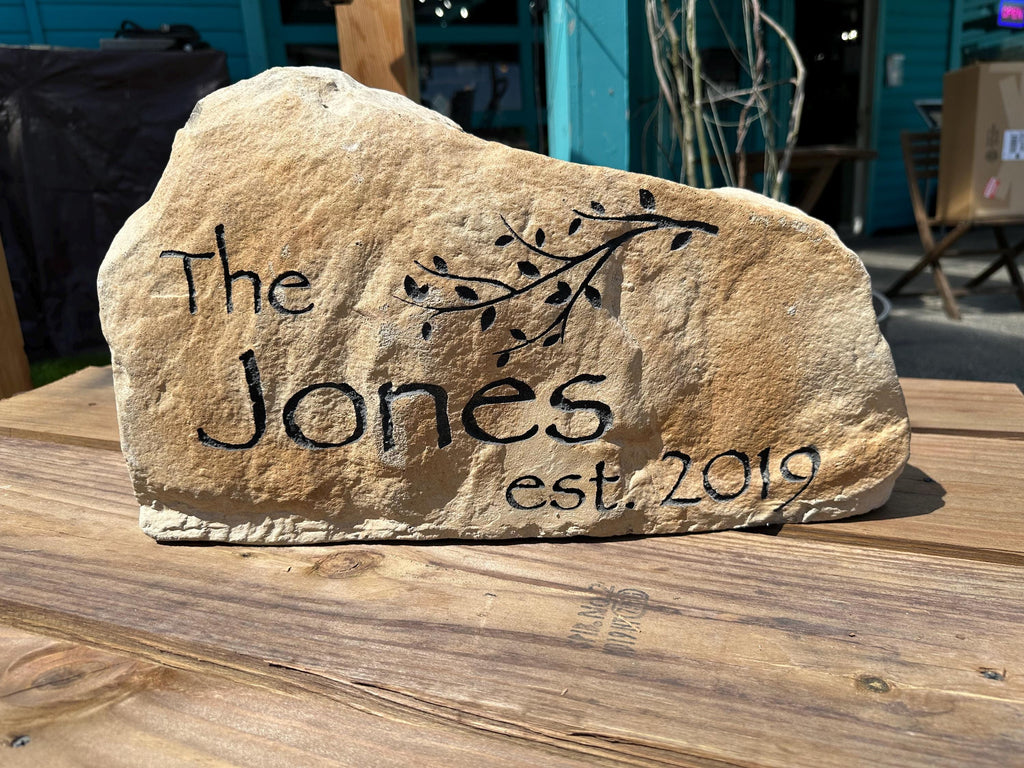 Personalized Address Stone With Family Name