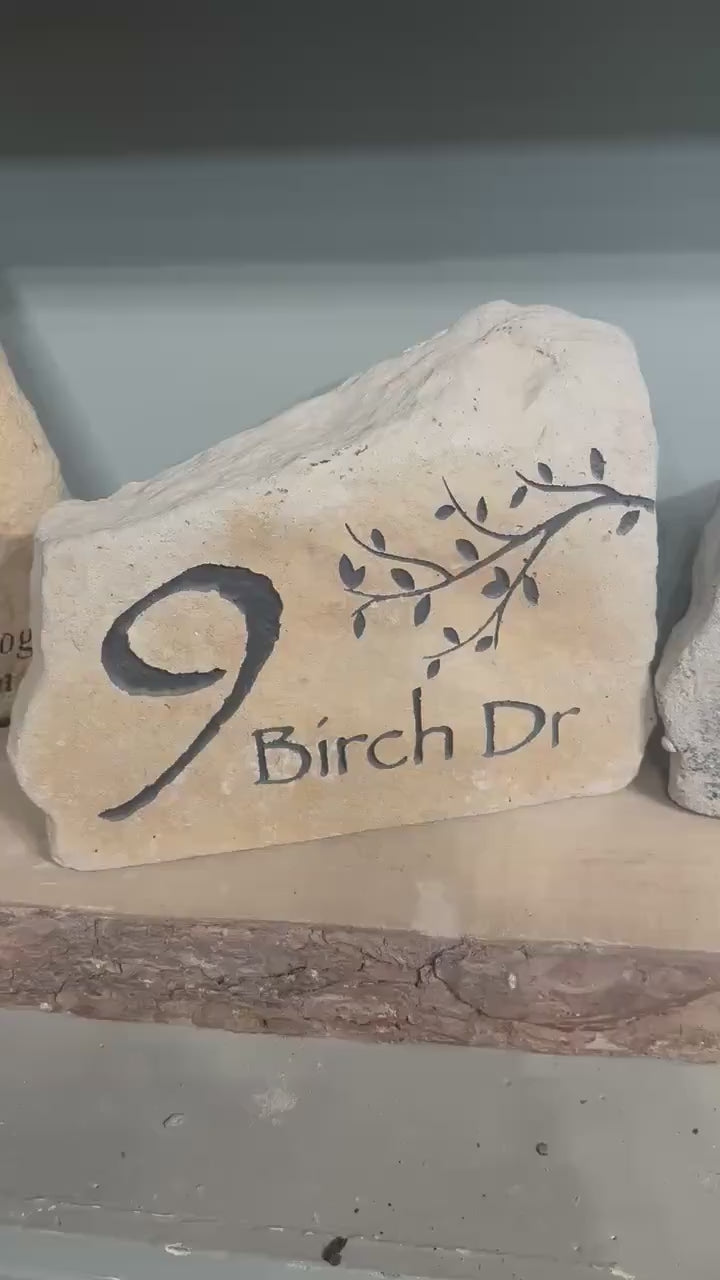 Medium Size Custom Landscape Rock | Personalized Garden Stone | Custom Address Rock | Memorial Marker | Wedding Gift | Housewarming
