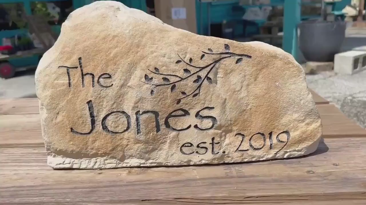 Personalized Address Stone With Family Name