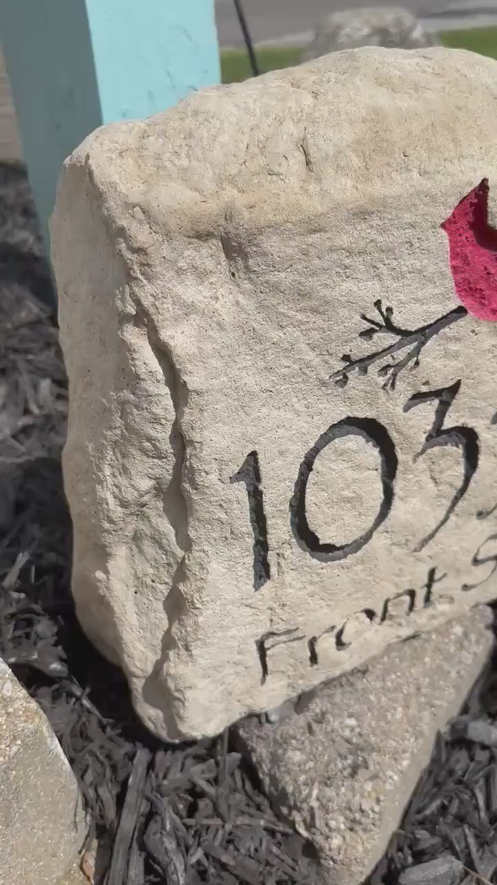 Custom Engraved Address Rock | Memorial | Family Established Stone | Wedding Gift | Housewarming | Grandparent Rock | Garden Marker