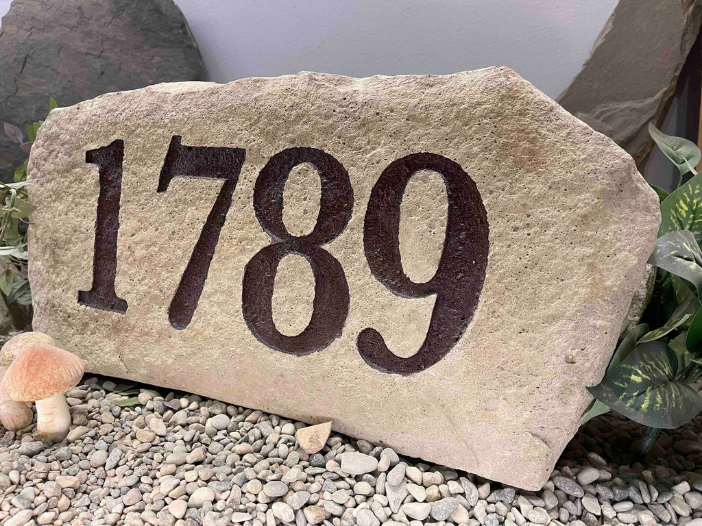 Number One Sign Stone Carving Number Stock Photo 56991346