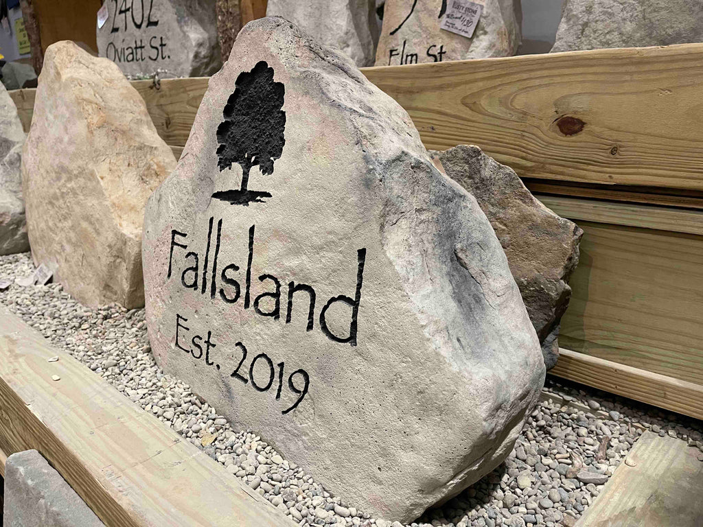 Extra LARGE Custom CARVED Stone. Free Design, Text, & Graphic In Store pickup or local delivery