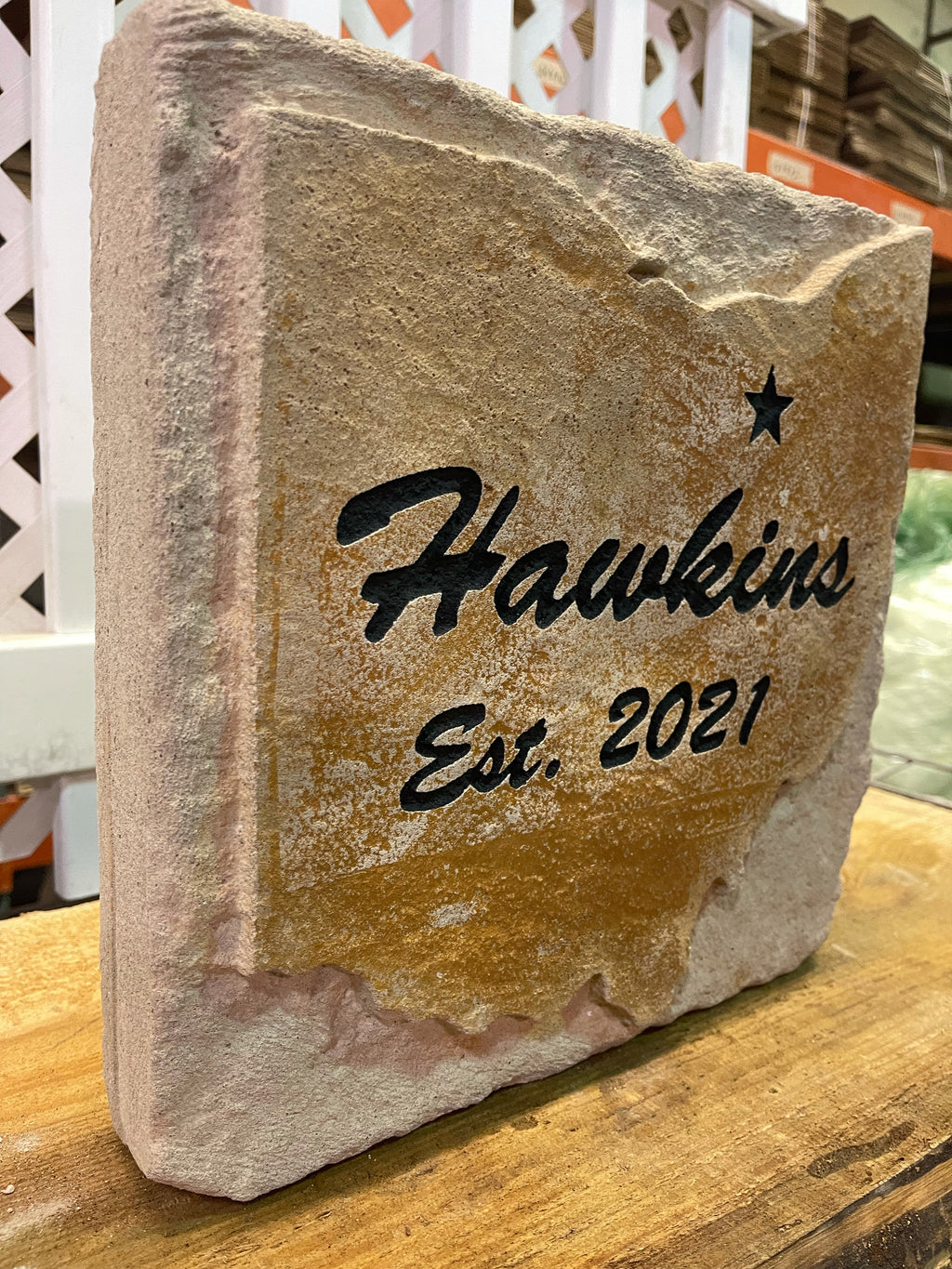 State of Ohio Custom Carved Stone.  Personalize Stone.
