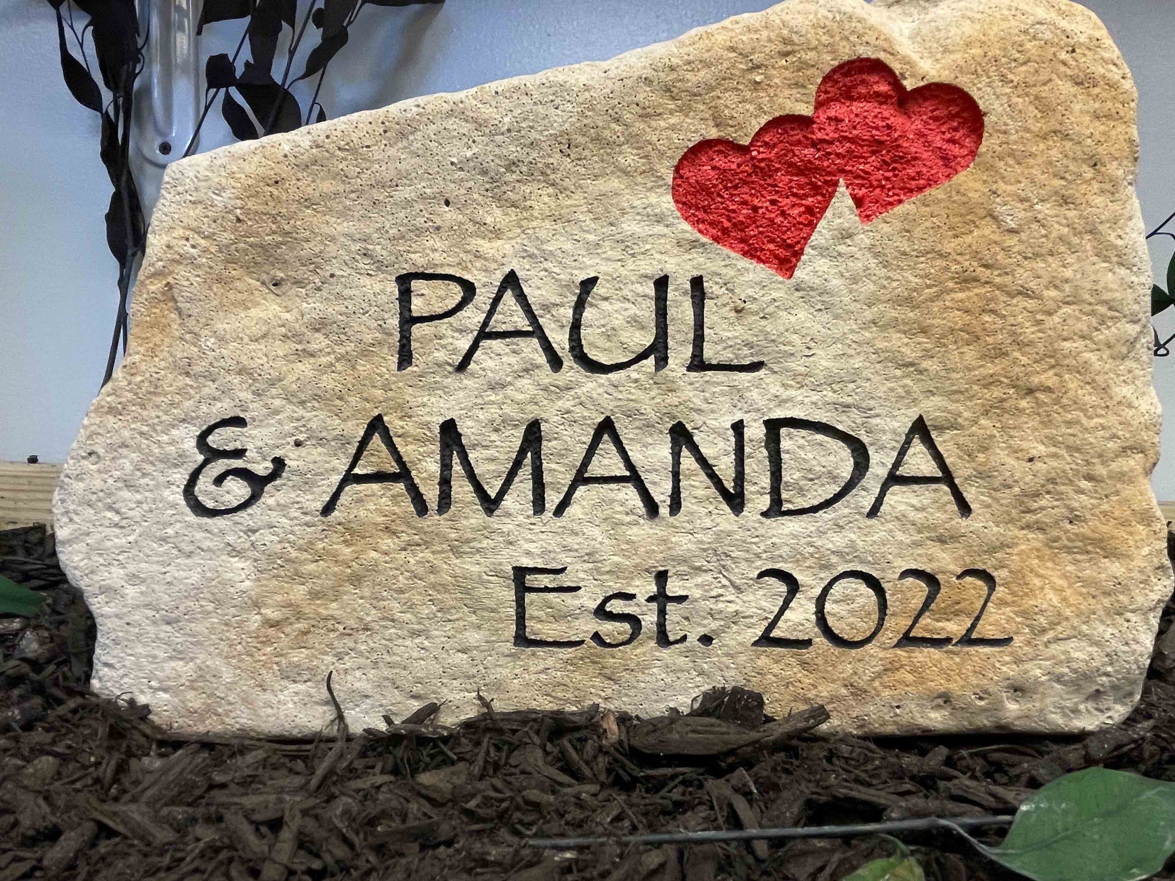 Engraved Stone Custom stone - Free Design, Text, Graphics & Color – The  Rusty Stone
